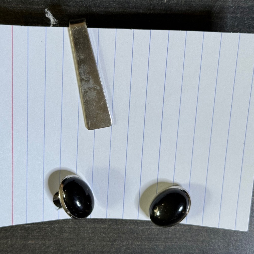 Cufflinks Tie Clip Set Vintage Style Formal Wear Accessories